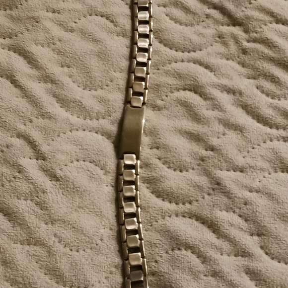 Vintage Men's Stainless Steel Name Plate Bracelet - Picture 3 of 11